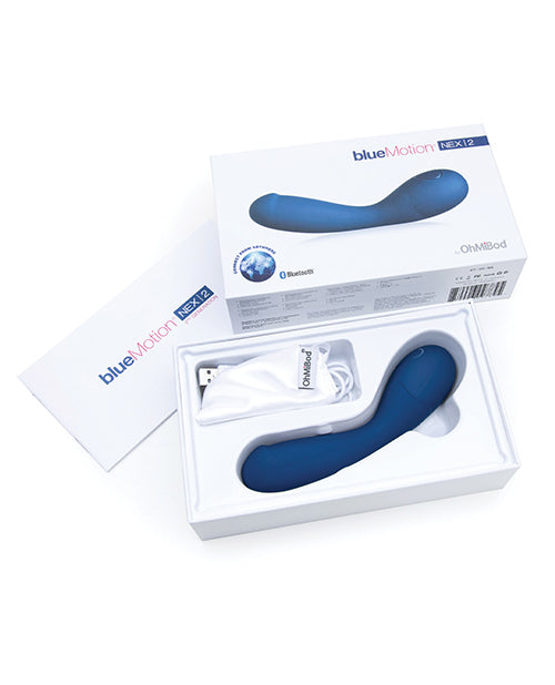 OhMiBod Blue Motion Nex 2 2.ª generación - Vibrador de punto G azul marino controlado por aplicación Product Image.