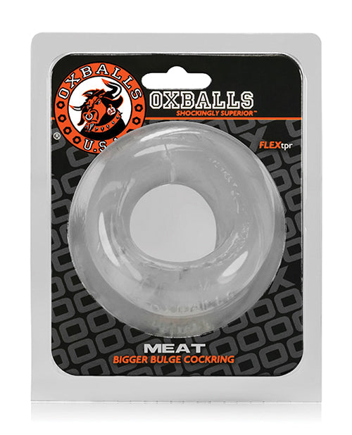 Oxballs Meat Padded Cock Ring - Clear: The Ultimate Bulge Booster Product Image.