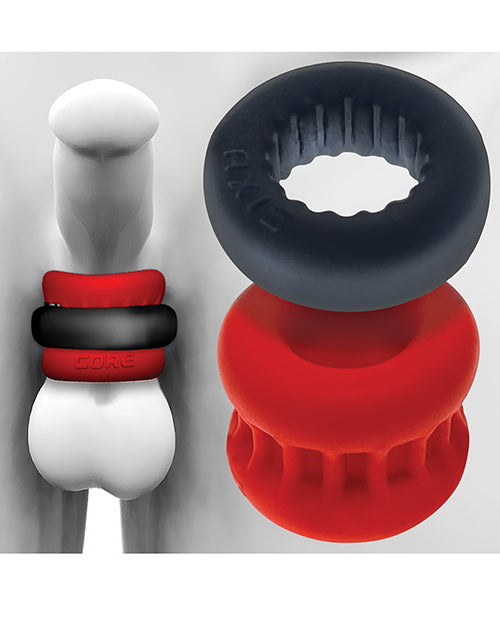 Oxballs Ultracore Ball Stretcher with Axis Ring in Blue Ice Product Image.