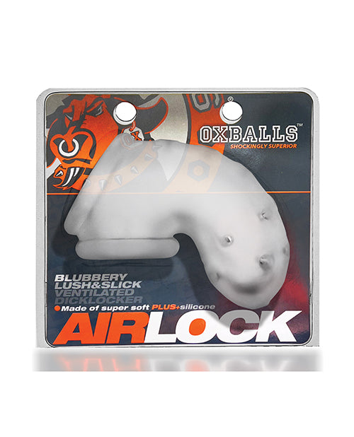 Oxballs Airlock Air-lite Vented Chastity - Black Ice: Embrace Luxury and Comfort Product Image.