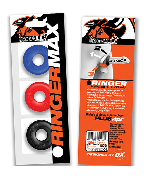 Oxballs Ringer Max Paquete de 3 Anillos para el Pene Product Image.