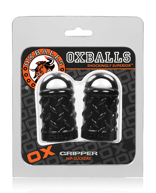 Succionadores de pezones Oxballs Gripper - Negro: sensación intensa y estilo Product Image.