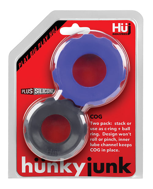 Hunky Junk COG Ring 2 Size Double Pack: Elevate Your Intimate Moments Product Image.