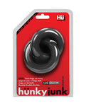 Hunky Junk Duo Linked Cock & Ball Rings - Tar: Double Grip Sensation