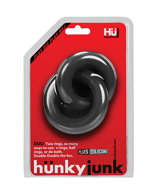 Hunky Junk 雙聯陰莖和球環 - 焦油：雙重抓握感覺 Product Image.