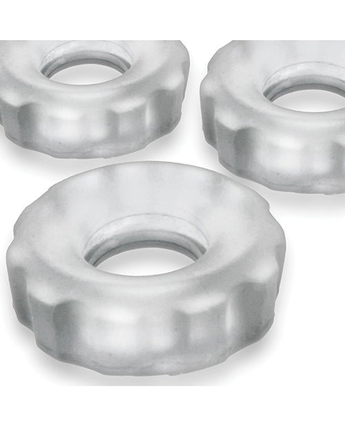 Hunky Junk Super Huj 3 Pack Cockrings - Ice: Enhance Your Intimacy 🌟