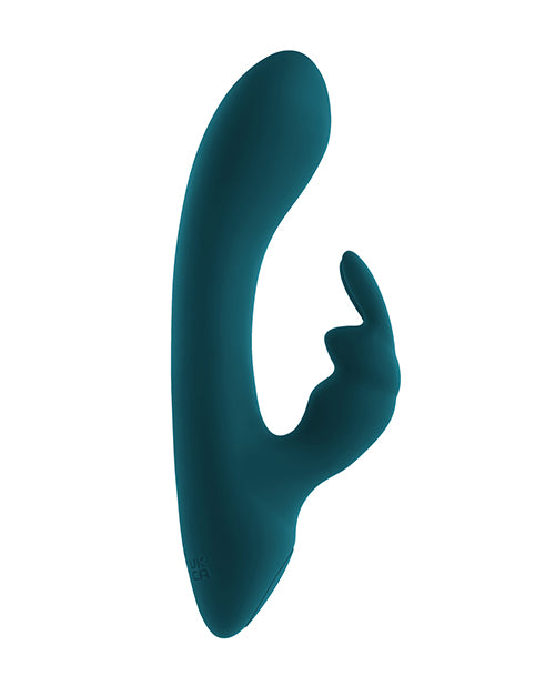 Vibrador Playboy Pleasure Lil Rabbit en verde azulado intenso Product Image.