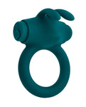 Anillo para el pene Playboy Pleasure Bunny Buzzer en color verde azulado intenso