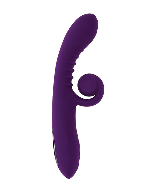 Playboy Pleasure Curlicue 兔子振動器 - Acai：釋放您的性感 Product Image.