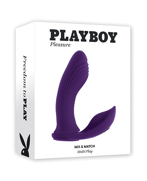 Playboy Pleasure Mix &amp; Match Vibrador Doble - Púrpura - featured product image.