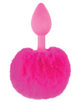 Neon Luv Touch Bunny Tail Silicone Butt Plug