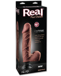 Real Feel Deluxe No. 10 Consolador vibrante realista de 10" a prueba de agua