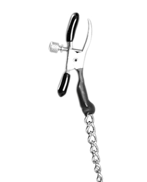 Fetish Fantasy Alligator Nipple Clamps with Weighted Chain Product Image.