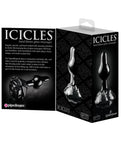 Icicles No. 77 Black Glass Rose Butt Plug