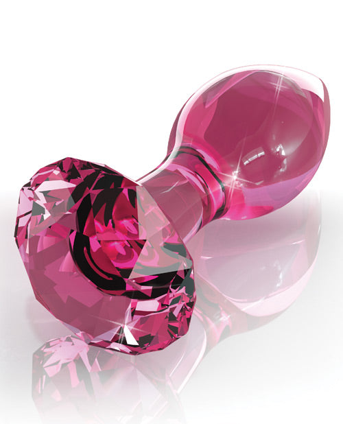 Icicles No. 79 Plug Anal de Cristal Diamante Rosa Product Image.