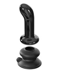 Icicles No. 84 Glass Vibrating Butt Plug with Remote Control - Black