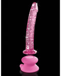 Icicles 86 號玻璃按摩器附吸盤 - 粉紅色