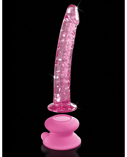 Icicles 86 號玻璃按摩器附吸盤 - 粉紅色 Product Image.