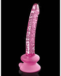 Icicles No. 86 Glass Massager with Suction Cup - Pink