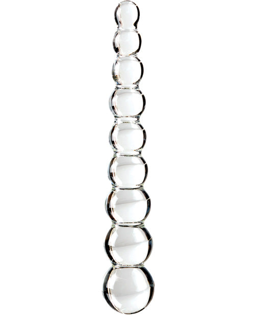 Icicles No. 2 Clear Rippled Glass Massager Product Image.