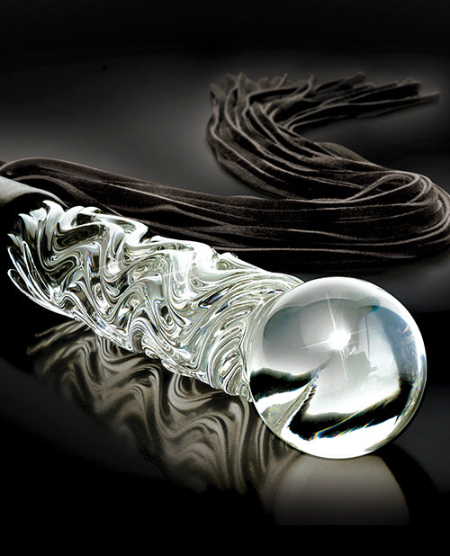 Icicles No. 38 Glass Handled Whip - A Touch of Luxurious Indulgence Product Image.