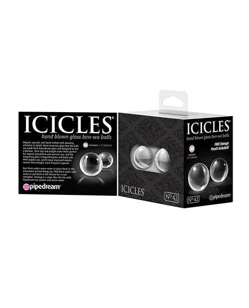 Icicles No. 41 Bolas Ben Wa de vidrio soplado a mano Product Image.