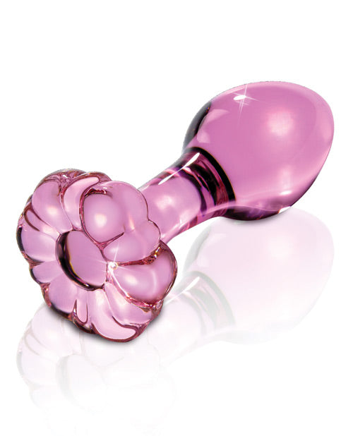 Icicles No. 48 Plug Anal de Vidrio Rosa 🌸 Product Image.