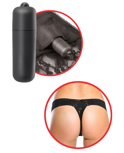 Fetish Fantasy Series Vibrating Panties - Black: Discreet, Comfortable, Customisable Product Image.