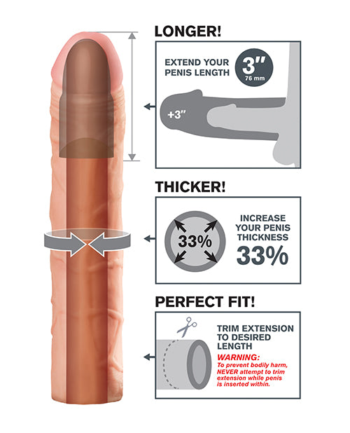 Fantasy X-tensions Perfect 1" Extension - Lo último en potenciador de la erección Product Image.