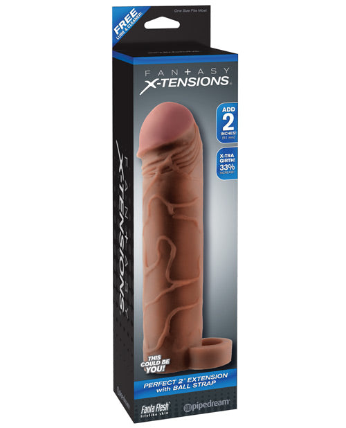 Fantasy X-tensions Perfect 2" Extension with Ball Strap: Elevate Your Intimate Experience Product Image.