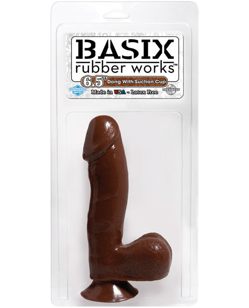 Basix Rubber Works Dong realista de 6,5" con ventosa Product Image.