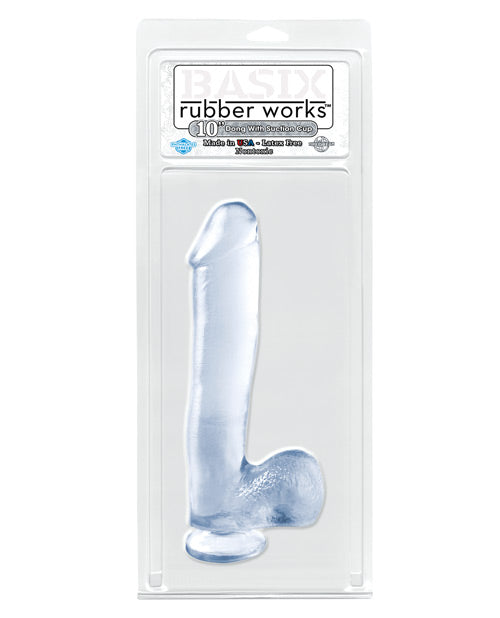 Basix Rubber Works 10" Suction Cup Dong: A Journey of Intense Pleasure Product Image.