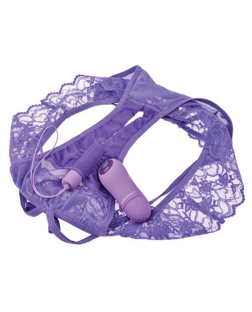 Fantasy For Her Panty sin entrepierna Thrill-Her - Púrpura: Ultimate Sensory Bliss Product Image.