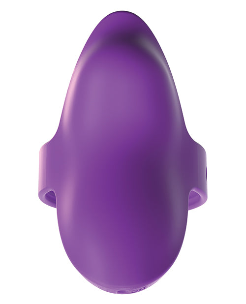 Whisper-Quiet Purple Silicone Finger Vibe Product Image.