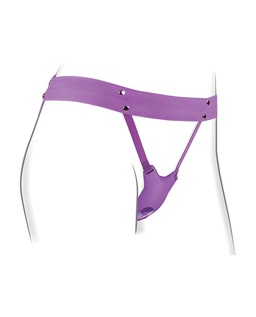她的終極蝴蝶綁帶式幻想 - 紫色：10 種振動模式 🦋 Product Image.
