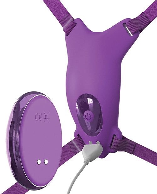 她的終極蝴蝶綁帶式幻想 - 紫色：10 種振動模式 🦋 Product Image.