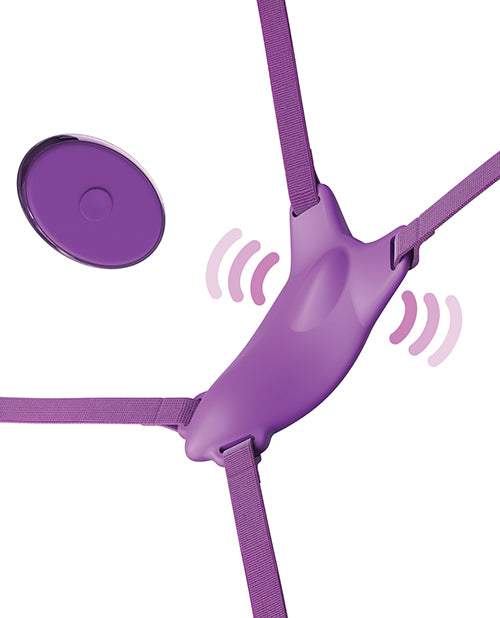 Fantasy For Her Ultimate Butterfly Strap-On - Púrpura: 10 modos de vibración 🦋 Product Image.