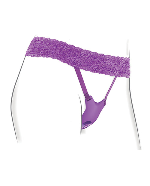 Fantasy For Her Ultimate G-Spot Butterfly Strap-On - Purple with 10 Vibration Modes Product Image.