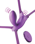 Fantasy For Her Ultimate G-Spot Butterfly Strap-On - Púrpura con 10 modos de vibración