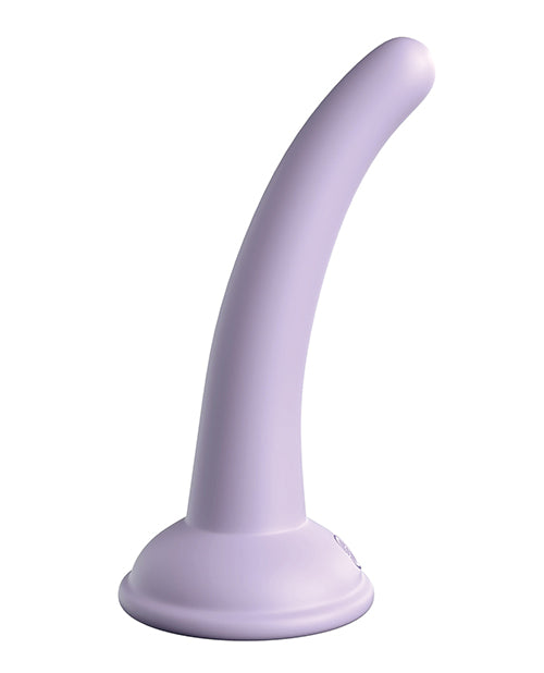 Dillio Platinum 5" Curious Five Silicone Dildo - Purple: A Touch of Elegance and Desire Product Image.