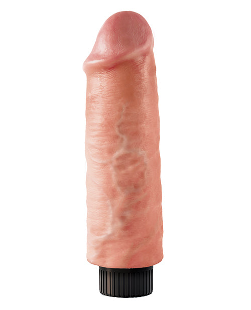 King Cock 6" Vibrating Cock: Vibrador realista posable de múltiples velocidades Product Image.