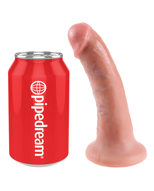 Consolador de succión realista King Cock de 6" - Obra maestra del placer premium hecha en Estados Unidos Product Image.