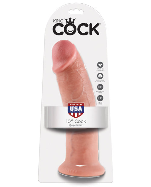 Consolador de succión realista King Cock de 10" Product Image.