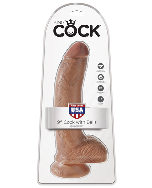 衷心的激情：King Cock 9 吋帶吸盤的逼真假陽具 Product Image.