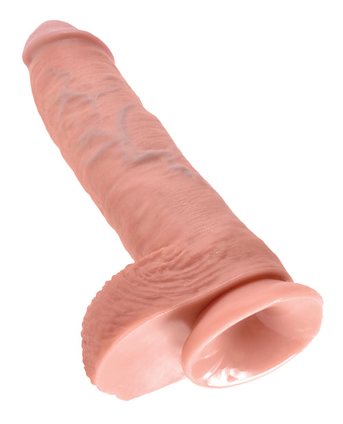 King Cock 10" Realistic Dildo with Suction Cup - For Unforgettable Pleasure Product Image.