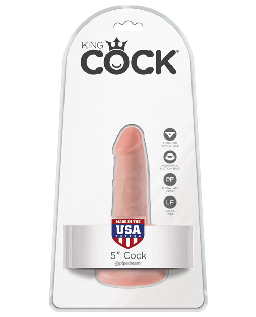 King Cock 5" Realistic Suction Dildo - A Journey to Ecstasy Product Image.