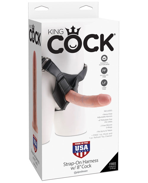 Arnés con correa realista King Cock de 8" Product Image.