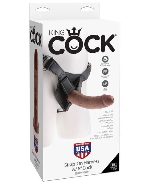 Arnés con correa realista King Cock de 8" Product Image.