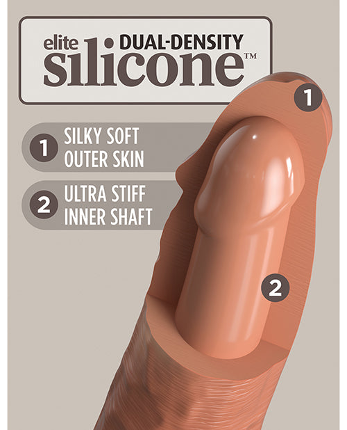 King Cock Elite 6" Realistic Dual-Density Silicone Dildo Product Image.