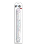 Consolador doble King Cock Clear de 18" - La tentación gemela te espera